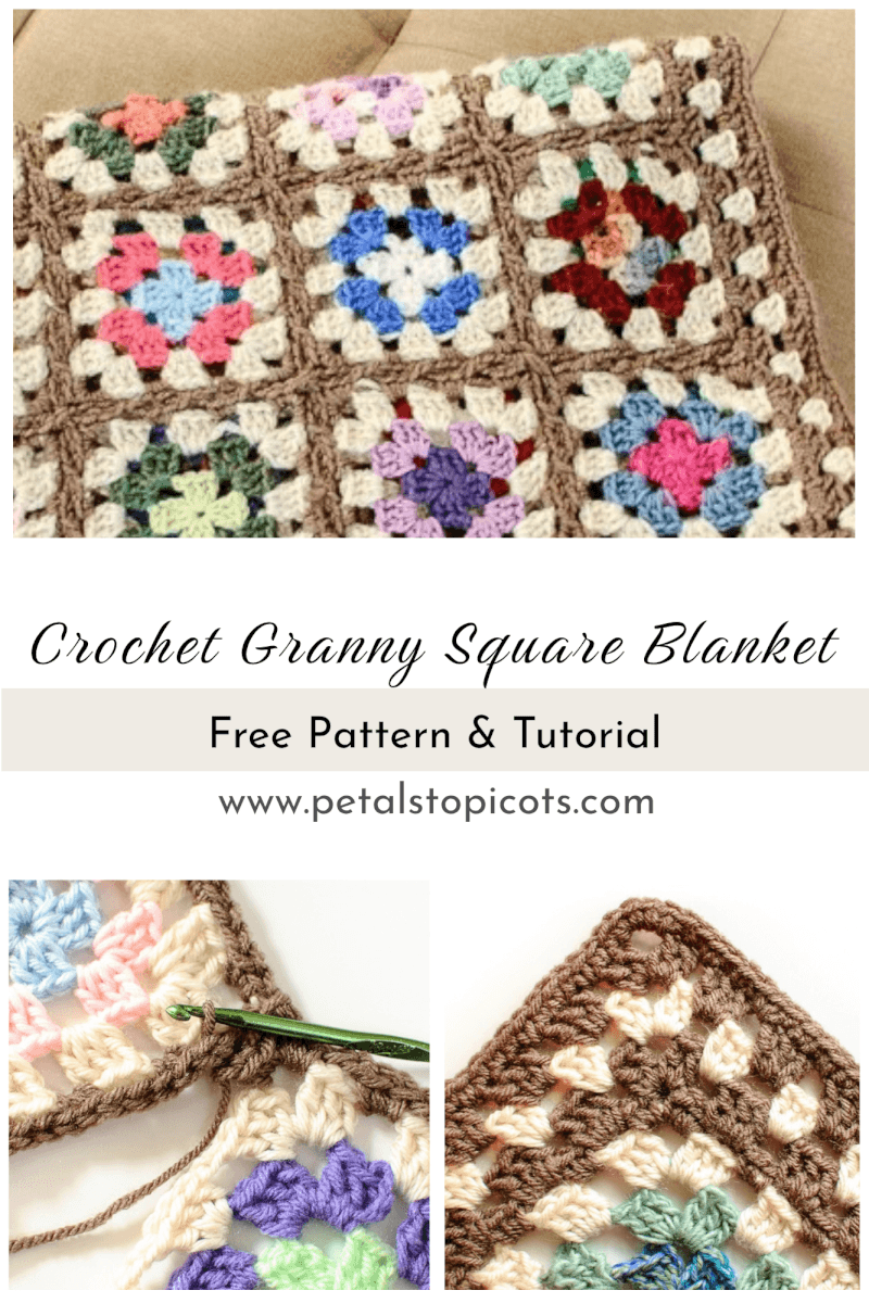Scrap Yarn Granny Square Blanket Pattern