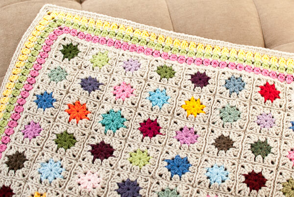 cluster burst afghan crochet border pattern (5 of 6)