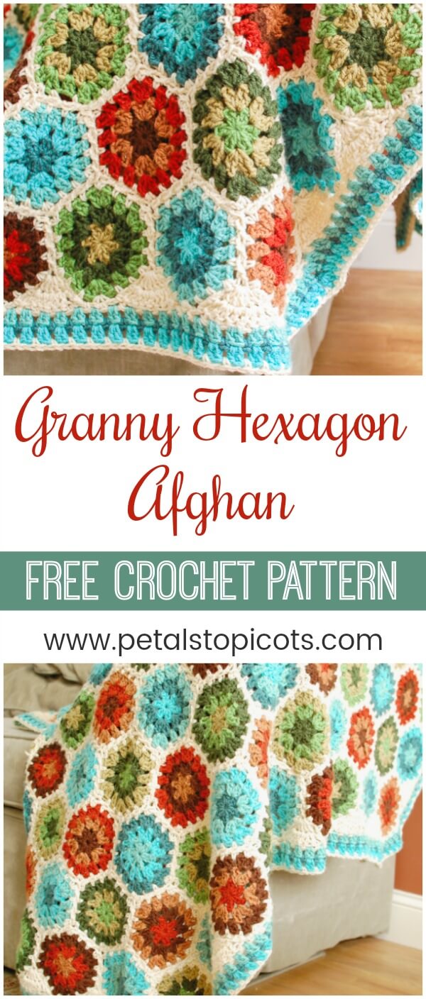 Hexagon Crochet Blanket / Hexagon Afghan Pattern