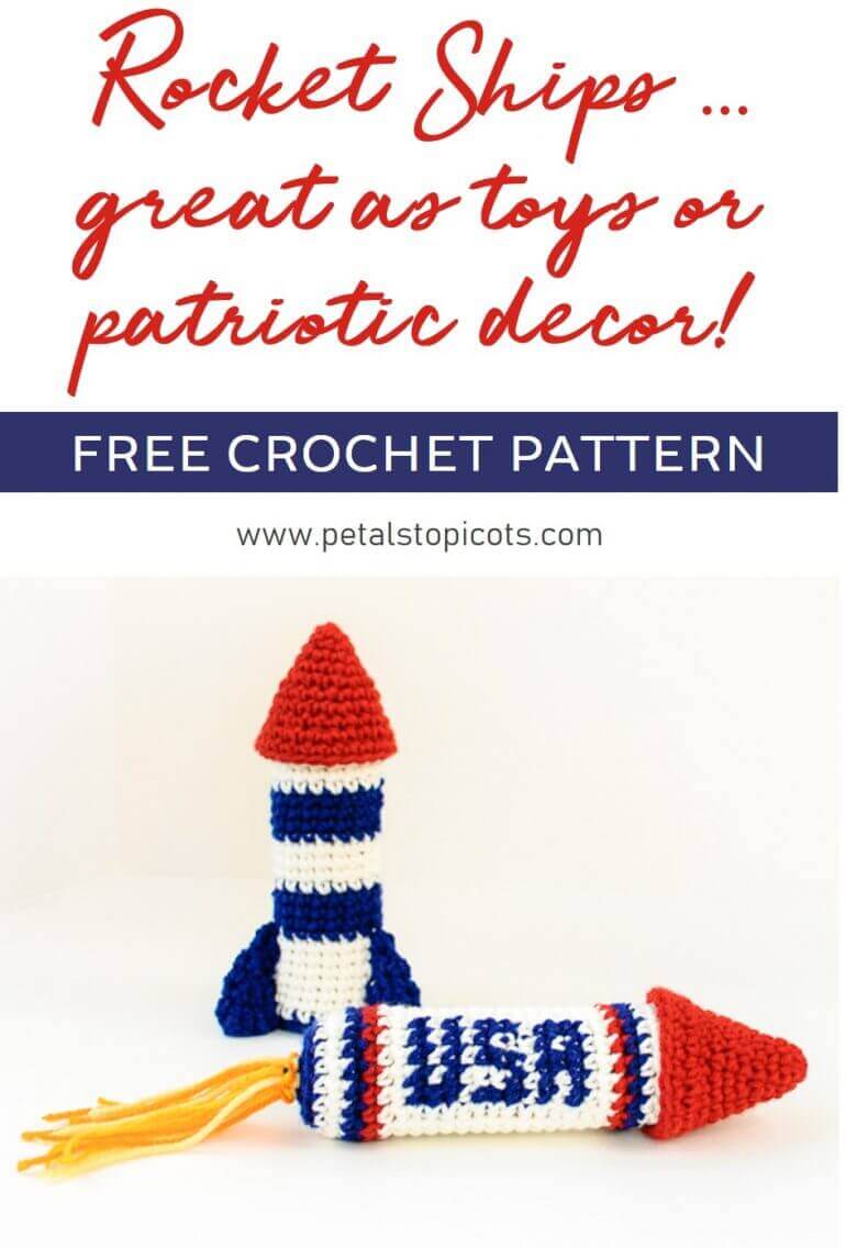 Rocket Ship Crochet Patterns ... For Indoor Play or Patriotic Decor