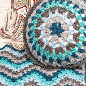 Round Granny Crochet Pillow Pattern