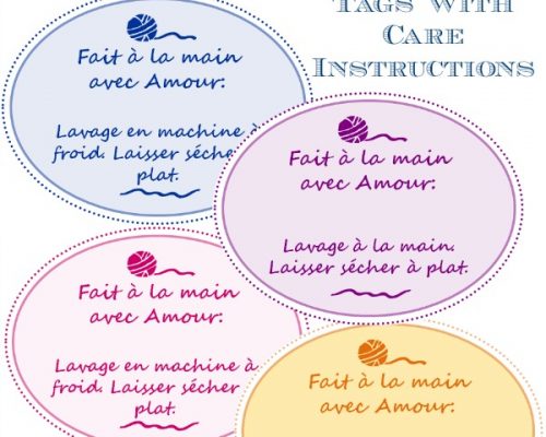 Étiquettes imprimables pour cadeaux pour les articles faits à la main … Printable Gift Tags for Handmade Items French Gift Tags