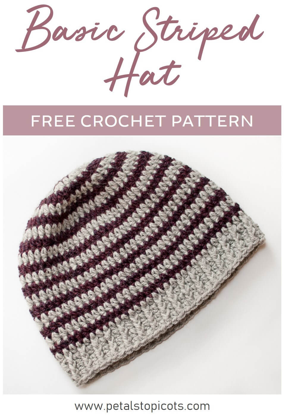 Basic Striped Crochet Hat Pattern