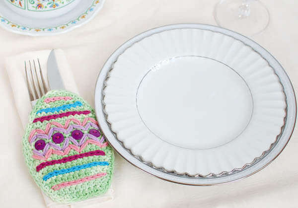 Crochet Easter Place Setting | #crochet #Easter #pattern #placesetting #decor