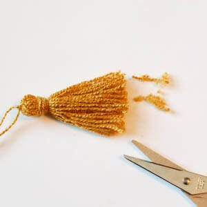 Trim the tassel