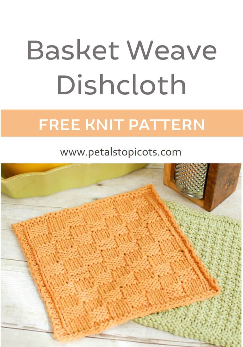 Basket Weave Knitted Dishcloth Patterns