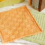 Basket Weave Knit Dishcloth Pattern