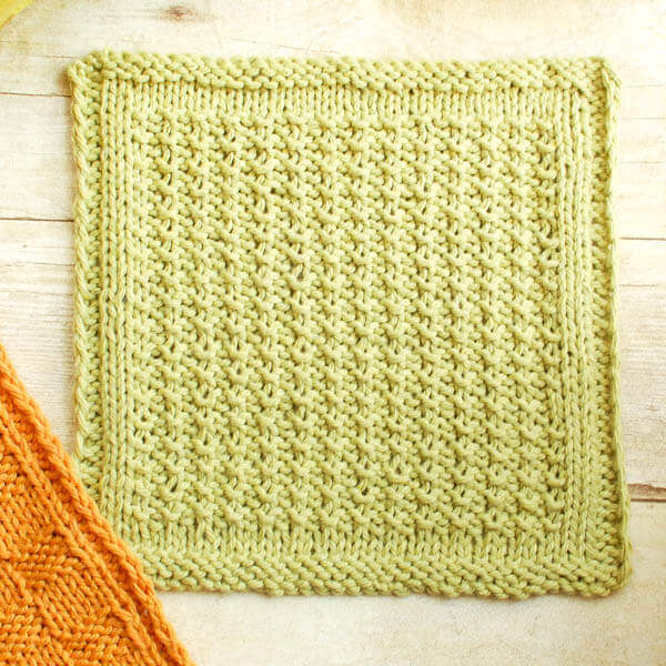 Textured Knit Dishcloth Pattern Petals to Picots