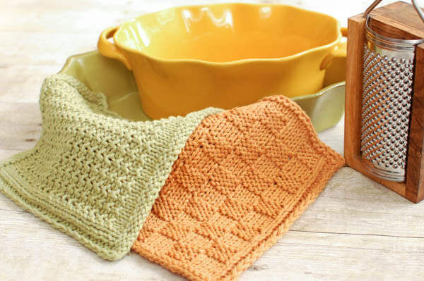 Simple Textured Stitch Knit Dishcloth Pattern