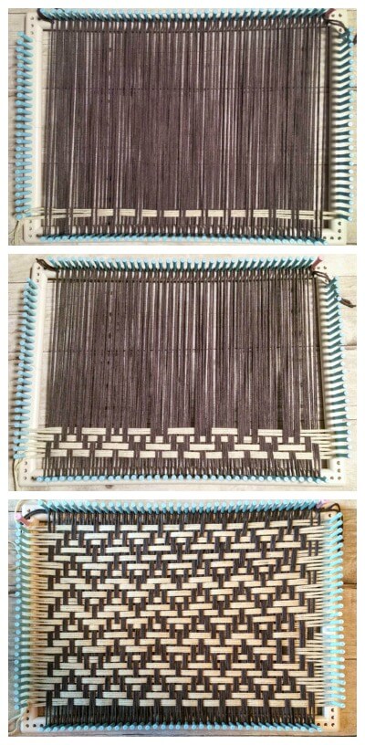 How to Weave Placemats on a Loom | www.petalstopicots.com | #weave #weaving #loom #yarn #crafts