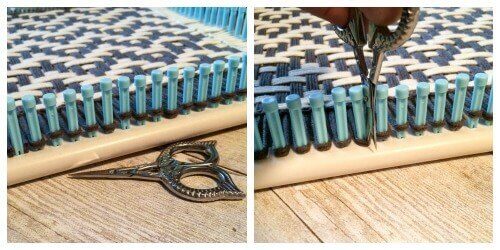 How to Weave Placemats on a Loom | www.petalstopicots.com | #weave #weaving #loom #yarn #crafts