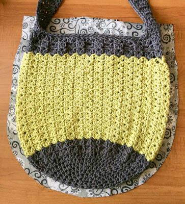 Lining your crochet bag