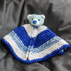 “Top This” Bear Crochet Lovey Pattern | www.petalstopicots.com | #crochet #baby #lovey #gift