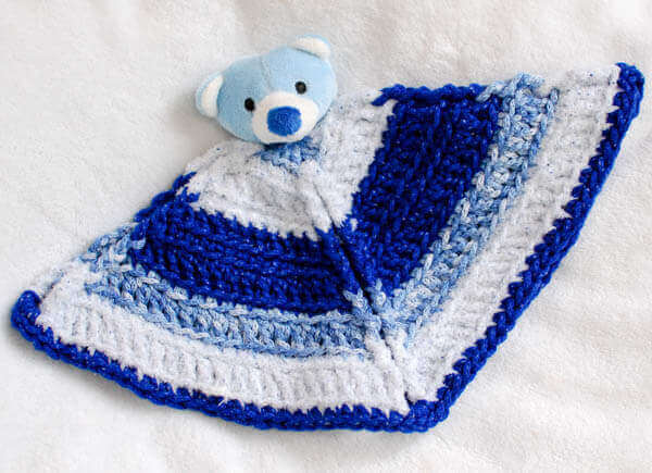 “Top This” Bear Crochet Lovey Pattern | www.petalstopicots.com | #crochet #baby #lovey #gift