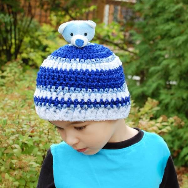 Top This Child Crochet Hat Pattern | www.petalstopicots.com | #crochet #hat #pattern