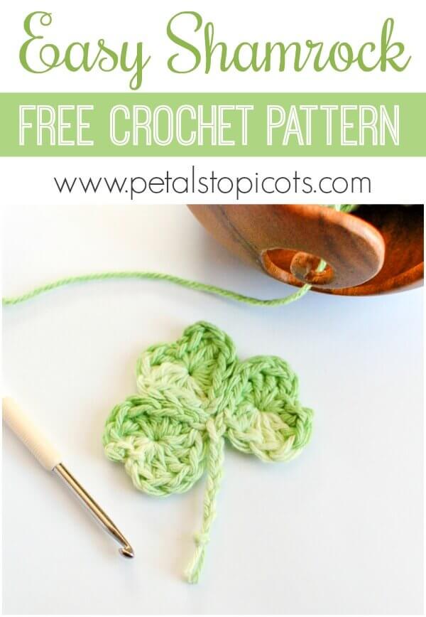 Easy Shamrock Crochet Pattern for St. Patrick\'s Day