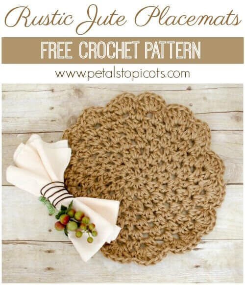 Jute Crochet Placemats ... Free Pattern