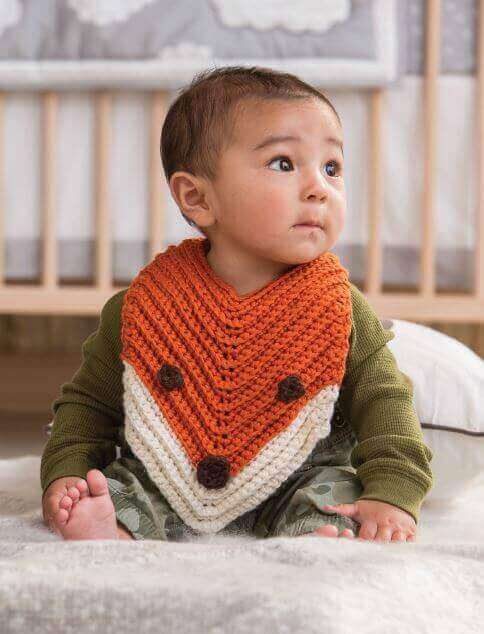 Finley the Fox Bib Free Crochet Pattern