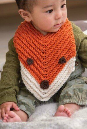 Finley the Fox Bib ... Free Crochet Pattern