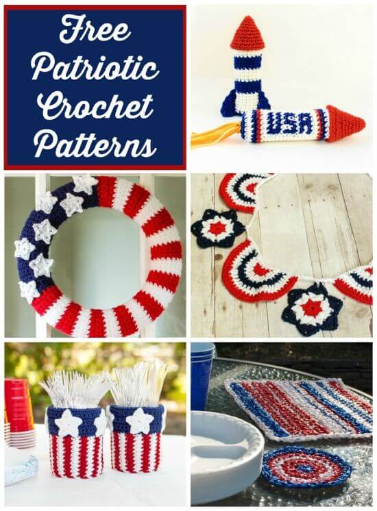 crochet to how placemats 4th  Crochet Free Crochet Patriotic Patterns Free July of
