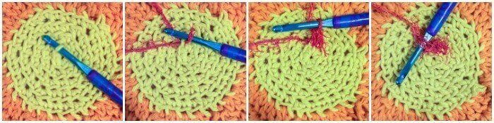 Step by Step Crochet Flower Scrubby Dishcloth