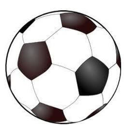 Example of soccer ball pentagon and hexagon placement