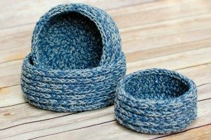 Chunky Nesting Baskets Crochet Pattern