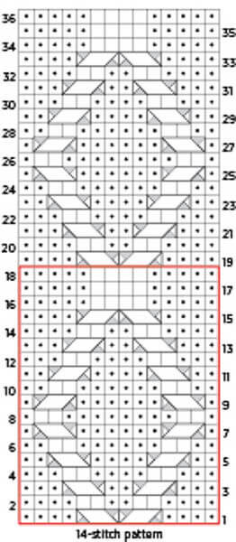 No Cross Diamond Knit Pattern