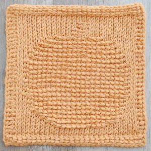 Pumpkin Tunisian Crochet Dishcloth Pattern | www.petalstopicots.com