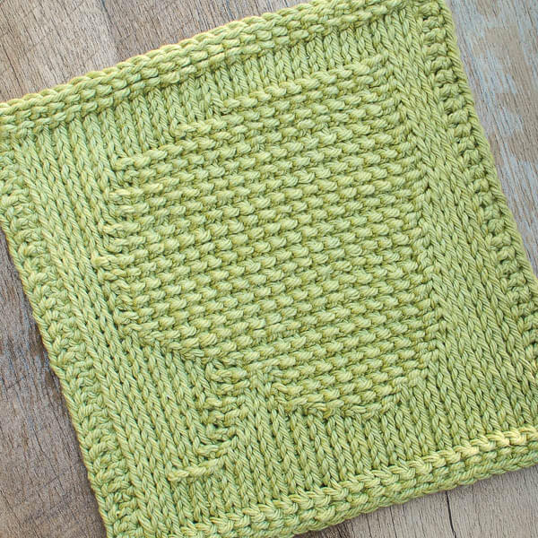 Leaf Tunisian Crochet Dishcloth Pattern | www.petalstopicots.com