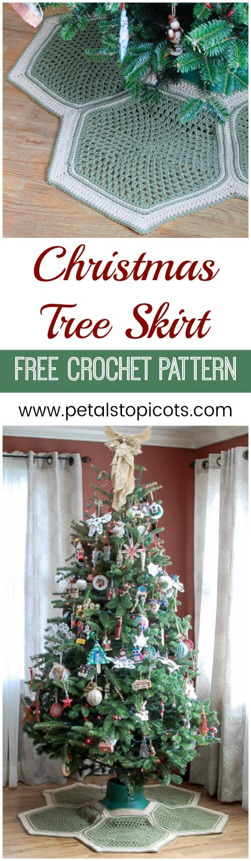 Granny Hexagon Crochet Tree Skirt