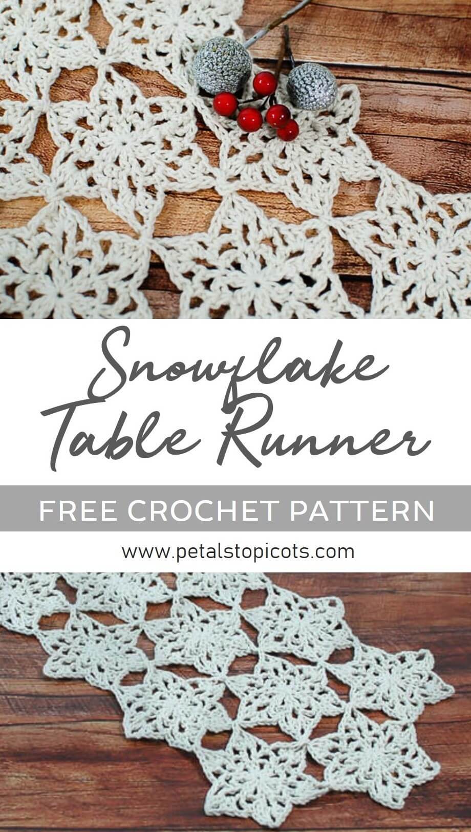 Snowflake Table Runner Crochet Pattern