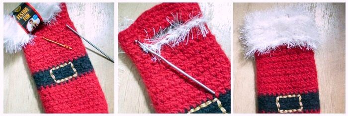 Felted Santa Wine Bottle Holder Crochet Pattern | www.petalstopicots.com | #crochet