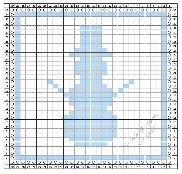 Tunisian Crochet Snowman Dishcloth Pattern