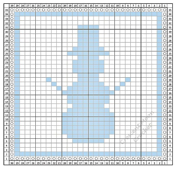 Tunisian Crochet Snowman Dishcloth Pattern 