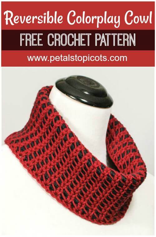 Reversible Colorplay Cowl Crochet Pattern