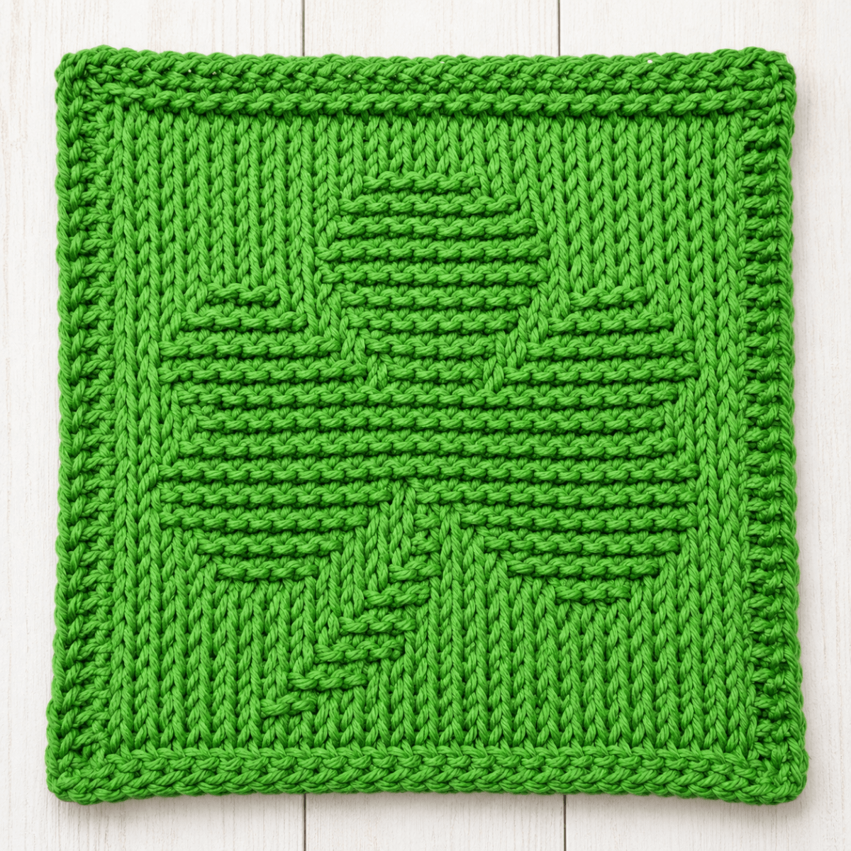 Shamrock Tunisian Crochet Dishcloth Pattern