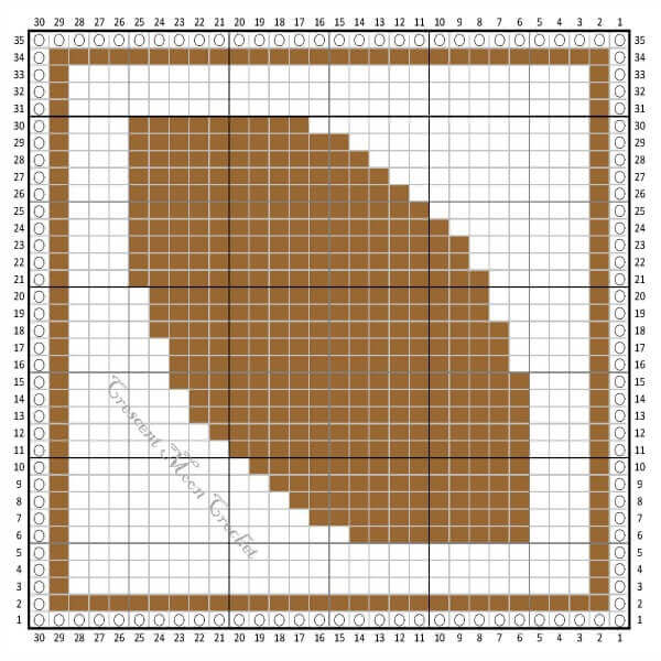 Tunisian Football Dishcloth Pattern