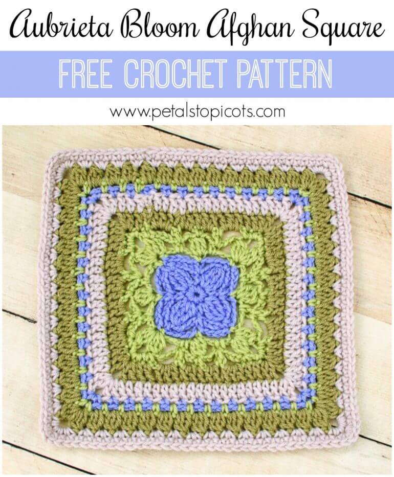Aubrieta Bloom Afghan Square Crochet Pattern