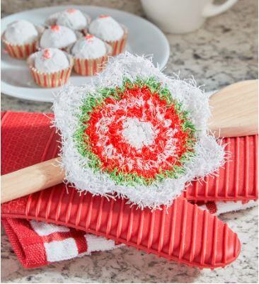 New Christmas Crochet Scrubby Patterns on Red Heart | Holiday Star Scrubby