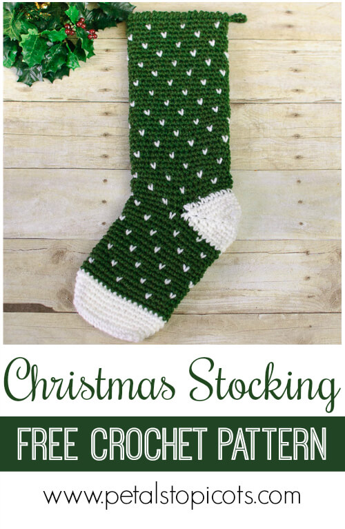 Evergreen Christmas Stocking Crochet Pattern