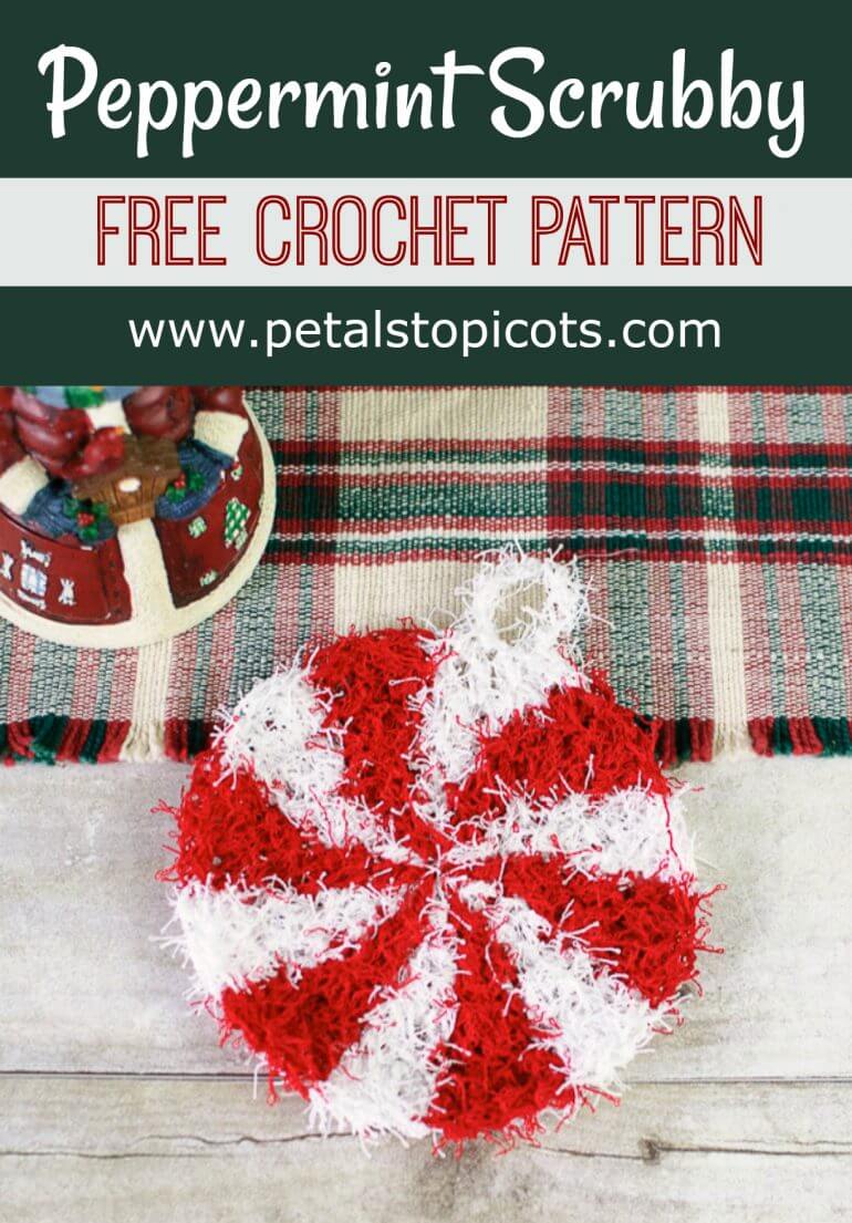 Scrubby Pattern: Christmas Crochet Peppermint
