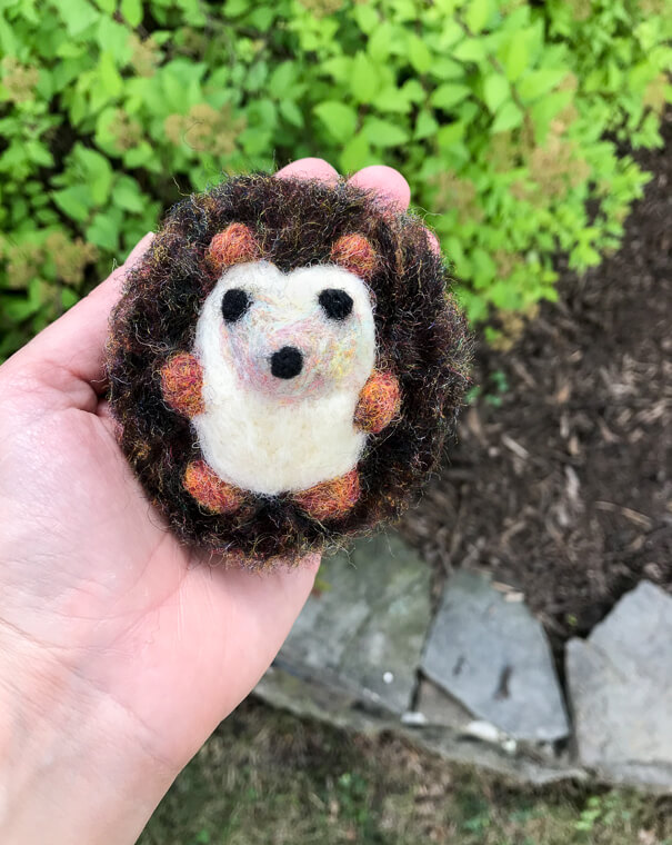 Needle Felted Hedgehog Tutorial Petals to Picots