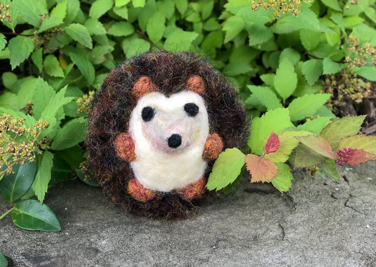 How to Make a Needle Felted Hedgehog Tutorial | www.petalstopicots.com