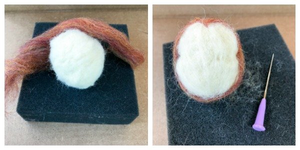 Step 2 - Needlefelting fur | www.petalstopicots.com