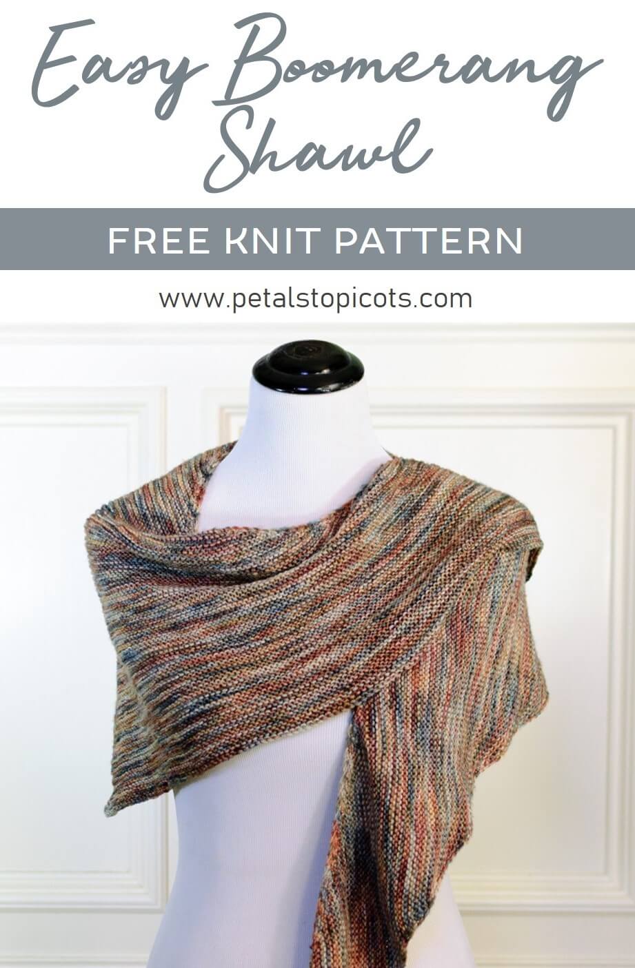 Easy Boomerang Shawl Knit Pattern {With Video Tutorial}