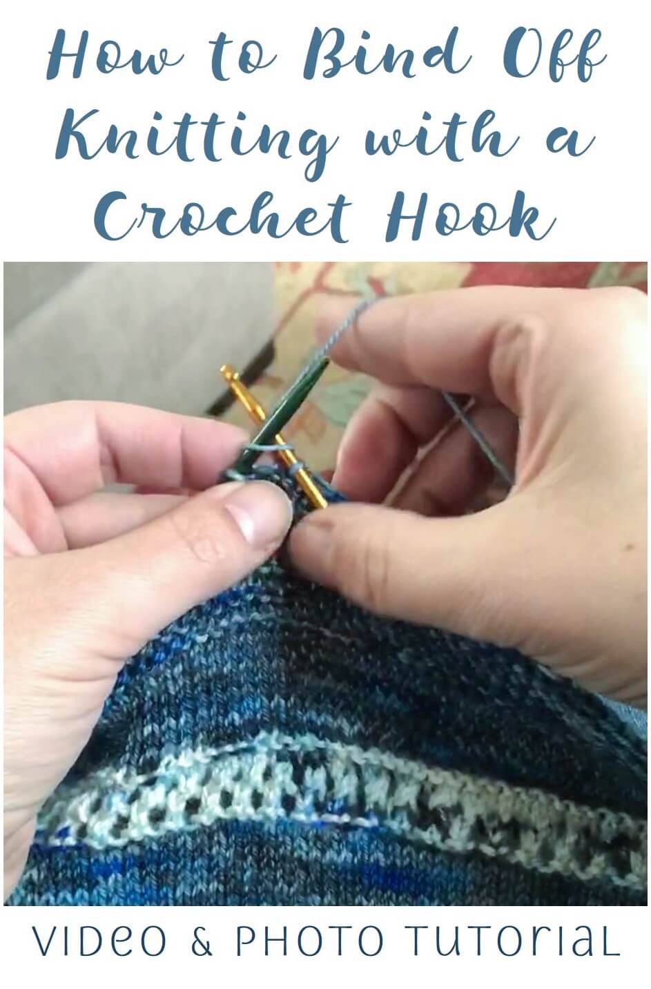 How to Bind Off Knitting with a Crochet Hook - Video and Photo Tutorial