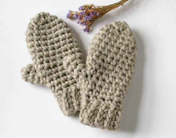 Chunky Crochet Mittens Pattern