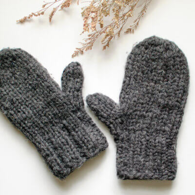 Chunky Knit Mittens Pattern