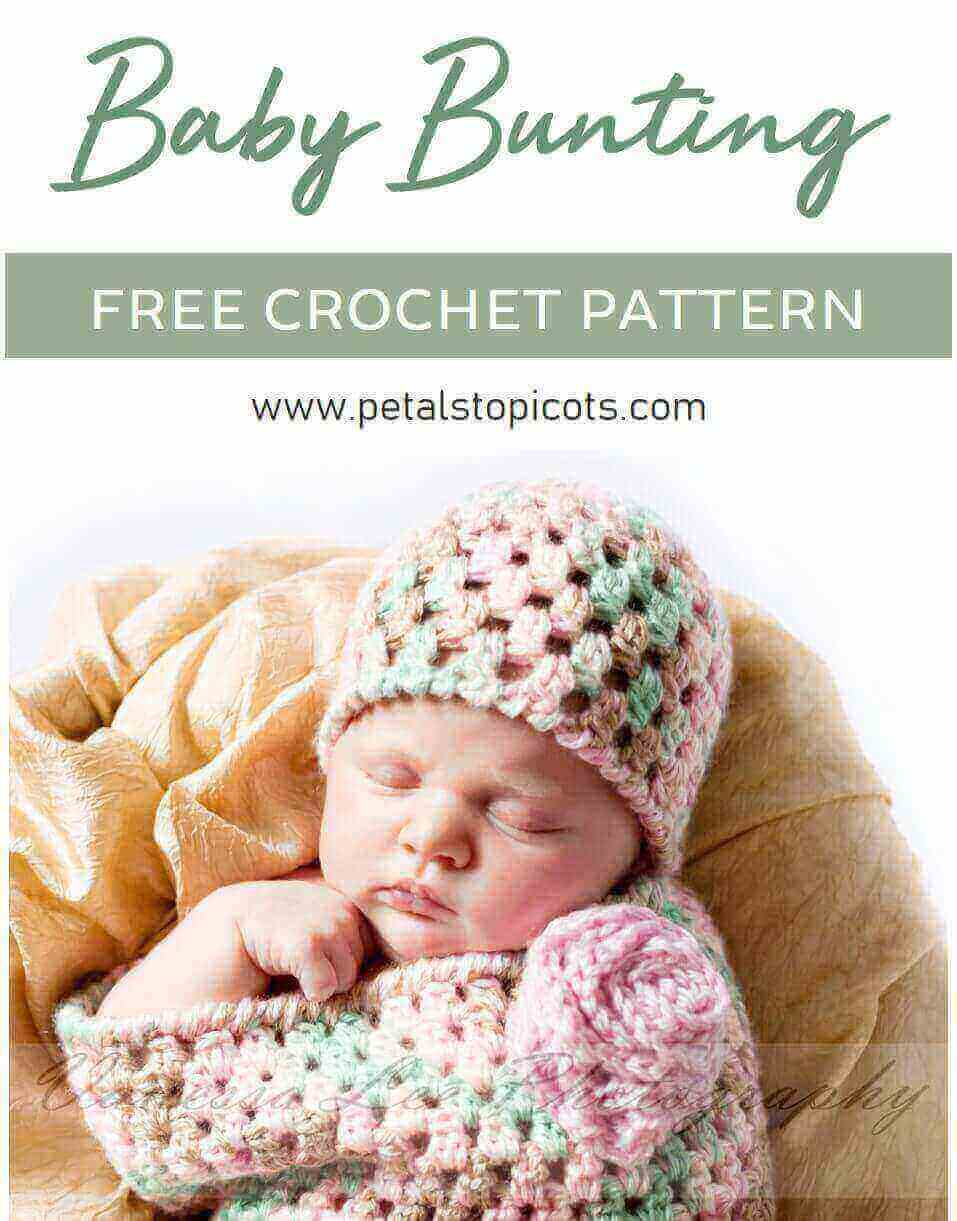 Crochet Baby Bunting with Hat Pattern